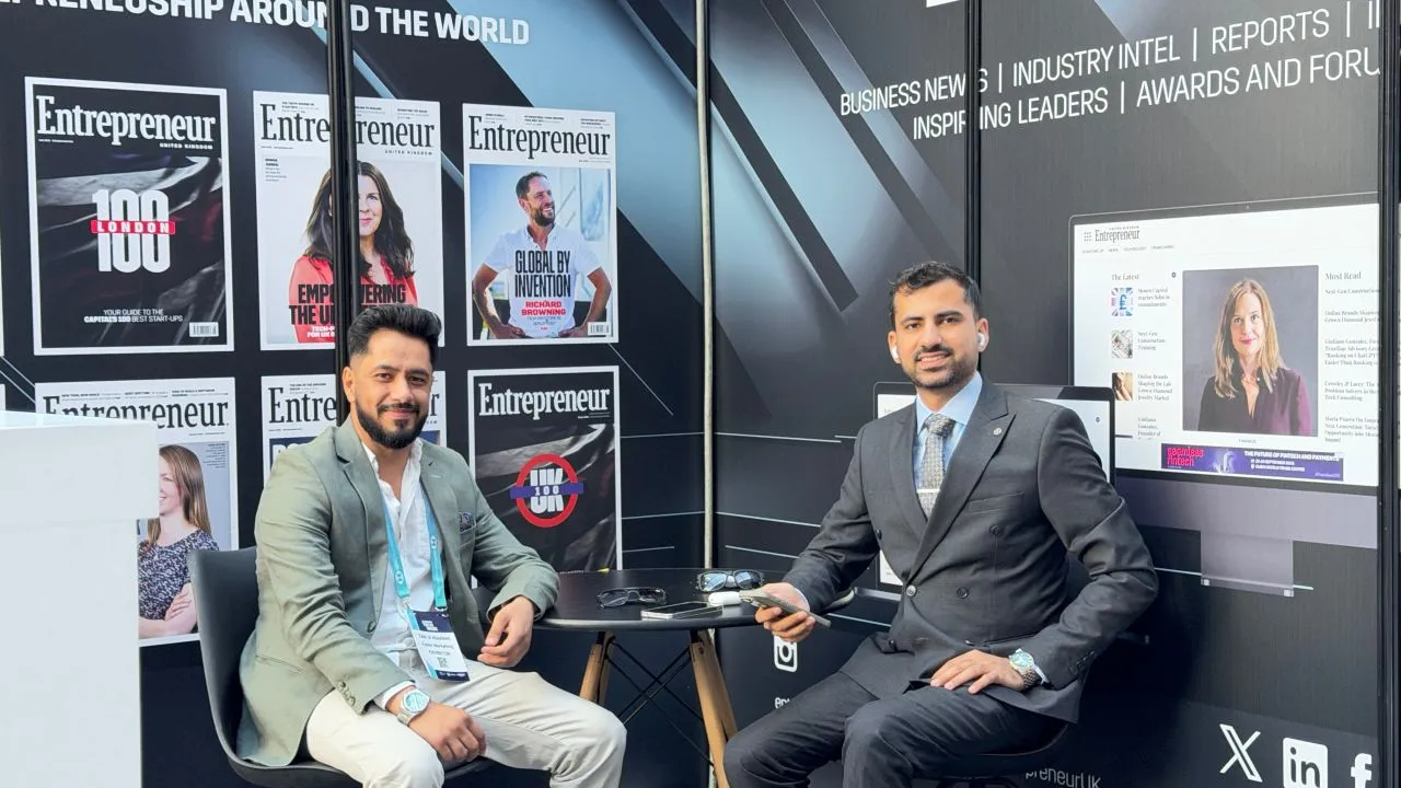 About Digital CEO at the Entrepreneur UK media booth